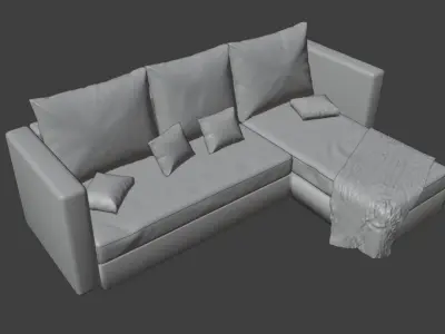 Elegant Couch Free 3D model