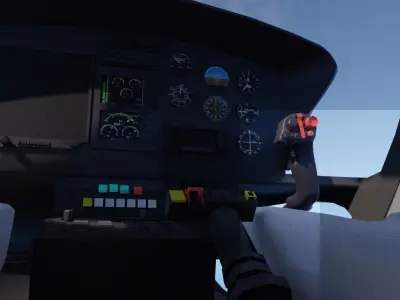 airbus helicopter as350 Low-poly 3D model