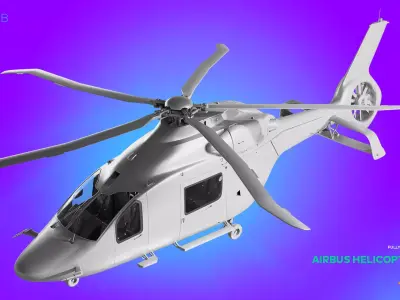 AirBus Helicopter H160 - Detailed Exterior and Interior 3D model