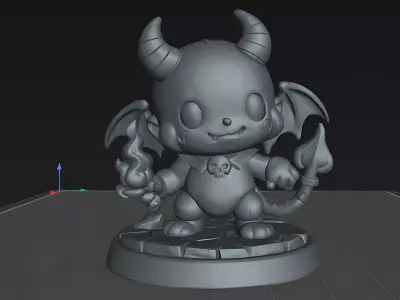 Tiny Demon Cute Miniature STL 3D print model