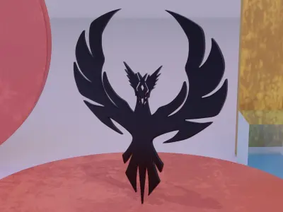 Phoenix - Immortal bird 05 Low-poly 3D model