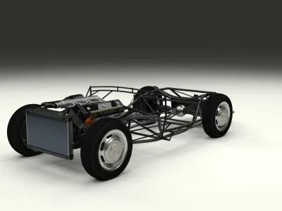 Mercedes 300SL Roadster Chassis 3D model