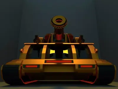 Light tank Low-poly 3D model