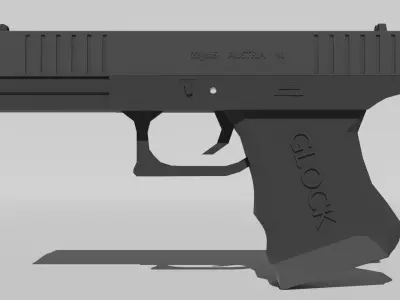 Glock-17 Low Poly FBX AND BLENDER Files READ DESCRIPTION Free low-poly 3D model
