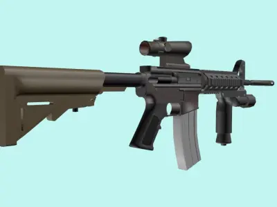 Arma M4 Free low-poly 3D model