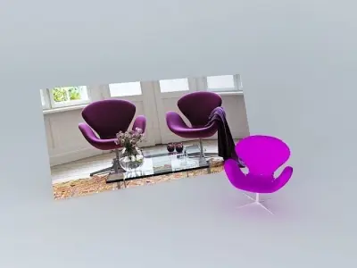Bene Furniture Swan Chair Free 3D model