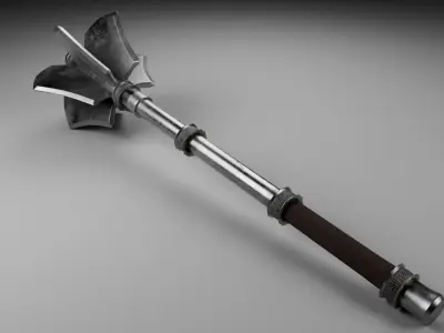 Unique medieval maces pack Low-poly 3D model