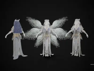 Seraphim Low-poly 3D model