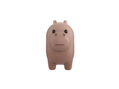 Hippo Character 3D model