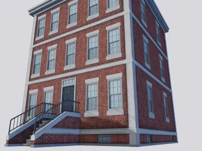 Boston Buildings Pack 01 Low-poly 3D model