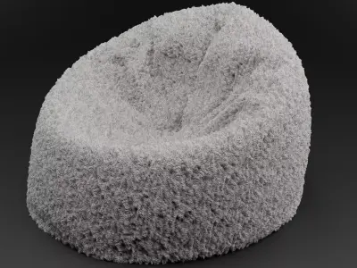Ottoman bean bag chair Free 3D model