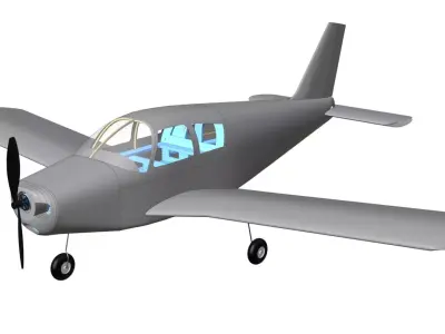 Piper PA-28 Cherokee RC plane 3D model 3D model