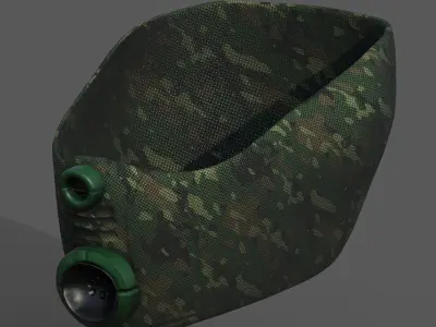 Gas mask helmet 3d model scifi Low-poly Low-poly 3D model