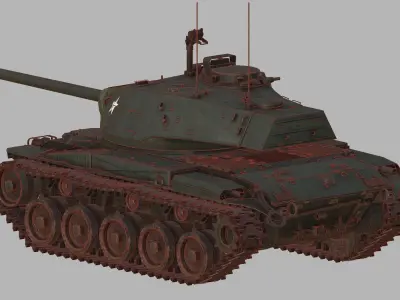 M41 Light Tank Low-poly 3D model