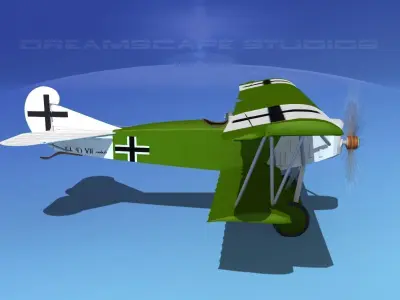 Fokker D-VII V03 Luftwaffe 3D model