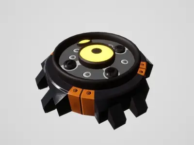 Sci-fi sticky mine Free low-poly 3D model