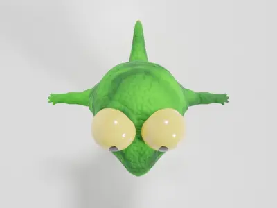 Lizard Creature Low-poly 3D model