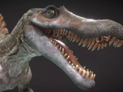 Spinosaurus Hybrid Low-poly 3D model