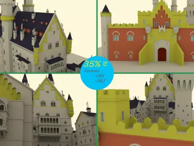 Neuschwastein Castle 3D model
