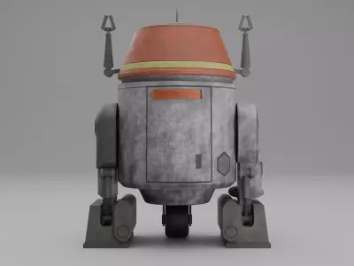  C1-10P Inspired Astromech Droid Free 3D model