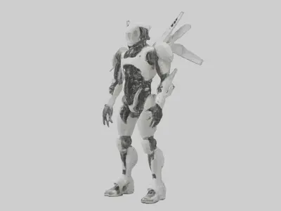 Exoskeleton Suit Mode 1 Low-poly 3D model