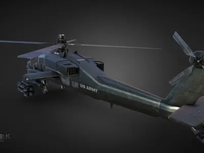 Apache AH-64 Attack Helicopter 3D model