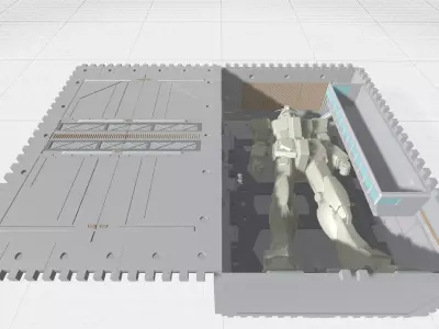 -MHG01C-  Mecha Hangar Garage 01 -Transformable Storage Box- 3D print model