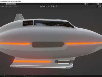 Spaceship Sci-Fi 3D model 3D model