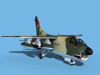 Chance Vought A-7E Corsair II V05 USAF 3D model