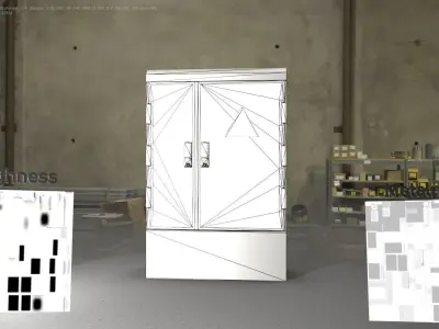 Electrical Distribution Cabinet 51 Low-poly 3D model