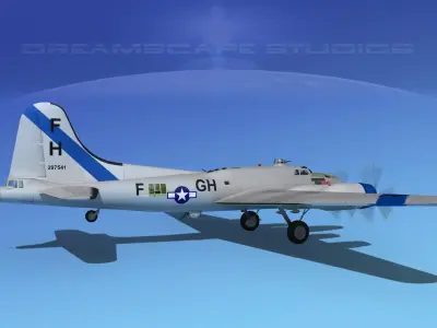 Boeing B-17F Flying Fortress HP V05 3D model