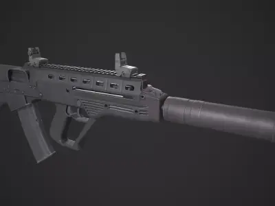Malyuk Vulcan Rifle Low-poly 3D model