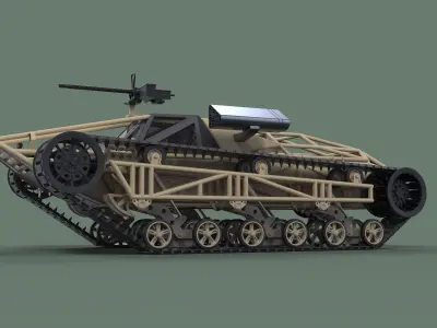 Tracked vehicle from movie GI Joe 3D model