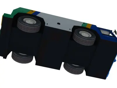 Lowpoly Pushback TLD TMX 400 Low-poly 3D model