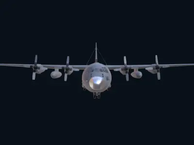 Asset - Army - Aircraft C 130 Low-poly 3D model