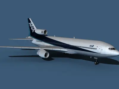Lockheed L-1011-50 All Nippon Airways 3D model