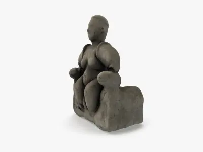 Cybele Mother Goddess Low-poly 3D model