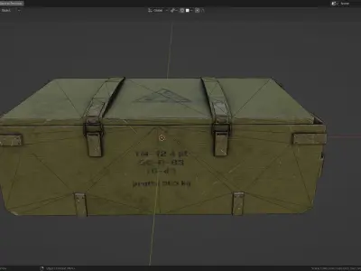 Military container Low-poly 3D model