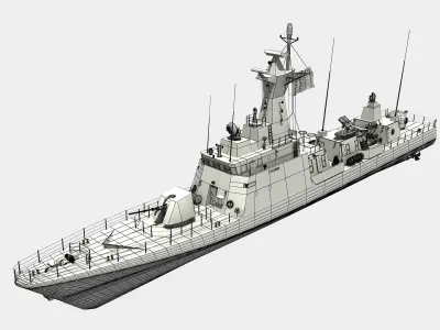 TURKISH FAST ATTACK CRAFT TCG ZIPKIN 3D model