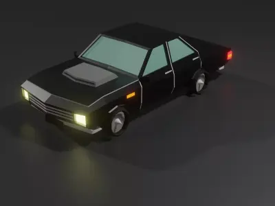 Mark 2 car Free low-poly 3D model