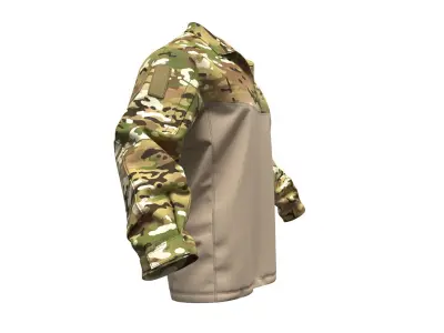 VKPO 3 Russian Army Combat Shirt - Marvelous Designer 3D model