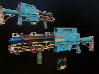 Laser Rifle Low-poly 3D model