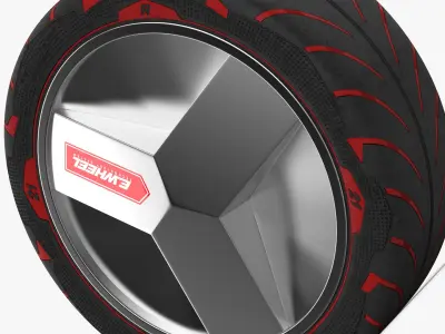 RC Car E Wheel V3 3D model