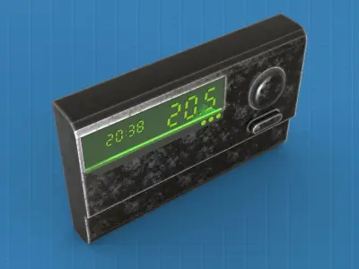 Temperature controller Low-poly 3D model