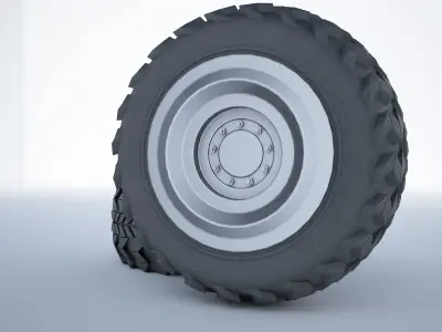 military vehicle tire 3d model 3D model