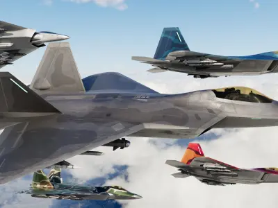 Lockheed Martin F22 HQ MODEL 3D model