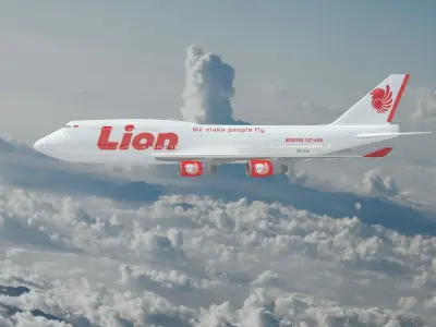 3D Boeing 747-400 Lion Air 3D model