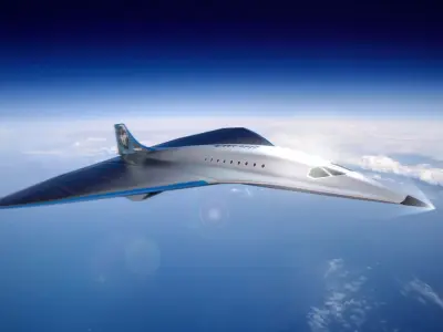 Virgin Mach 3 high-speed vehicle spaceship Low-poly 3D model