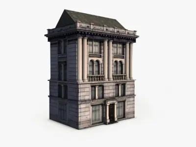 Classic Building Low-poly 3D model