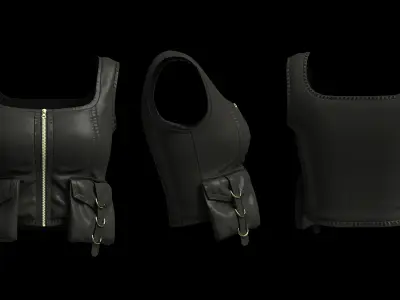 military cropped 3D model